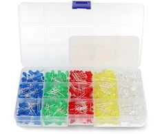 5 mm LED diodų rinkinys - justPi - 500 vnt, + organizatorius