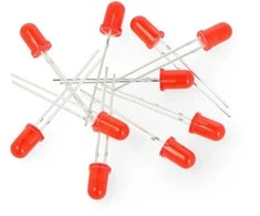 Oem 5mm raudonai mirksintis LED - 10vnt