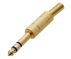 1196# Oem 6.3mm kištukas stereo - Auksinis