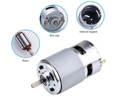 Oem 795 šepečio variklis – su nupjautu velenu – DC 12V