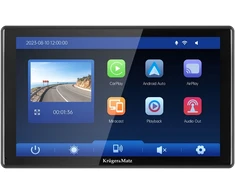 9 colių Android Auto Apple Carplay multimedijos stotelė su vaizdo registratoriumi (DVR) ir Kruger &amp; Matz galinio vaizdo kamera