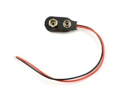 Oem 9 V akumuliatoriaus spaustukas (6F22) su laidais - 15 cm