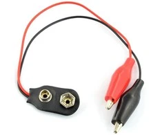 Oem 9 V akumuliatoriaus spaustukas (6F22) su krokodilo spaustukais