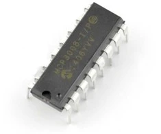 Oem A/C keitiklis MCP3008 10 bitų 8 kanalų SPI - DIP