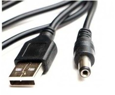 Oem A tipo USB laidas – DC 5.5 x 2.1 mm – maitinimo laidas – 100 cm