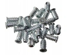 Oem Medinė dviguba sriegio mova M6x12mm - 10vnt - Baldų skirtukas - Varžtas - Veržlė