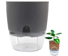 Oem Savaime laistantis gėlių vazonas - 10.2 cm - Baltas - Automatinis augalų laistymas