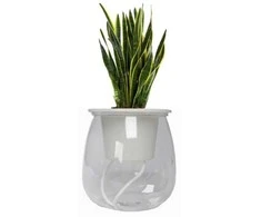 Oem Savaime laistantis gėlių vazonas - 10.2 cm - Baltas - Automatinis augalų laistymas