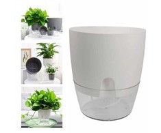 Oem Savaime laistomas vazonas – 10.2 cm – baltas – automatinis augalų laistymas