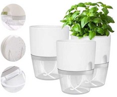 Oem Savaime laistomas vazonas – 10.2 cm – baltas – automatinis augalų laistymas