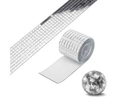 Oem Sidabrinė stiklo mozaika - ritinys 100x4cm 1mm - 3D lipnus mozaikos lipdukas