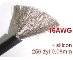 Oem Alavuota varinė silikoninė viela 16AWG – 252 laidai – 1.3 mm2 – juoda