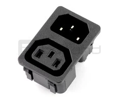 Oem AC IEC dvigubas lizdas su fiksatoriumi
