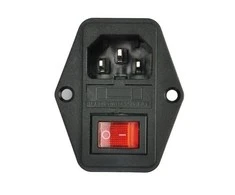Oem AC lizdas IEC 250V - su jungikliu ir vieta saugikliui
