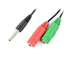 LANBERG AD-0023-BK adapteris Jack Stereo Mini 4 kontaktų >Jack Mini