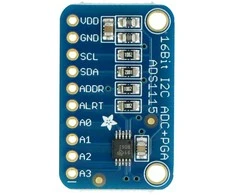 ADS1115 16 bitų ADC, 4 kanalai su programuojamu stiprintuvu, STEMMA QT/Qwiic- Adafruit 1085