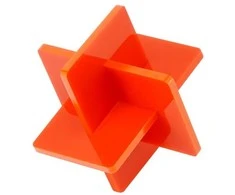 Akrilinė plokštė - 3mm - 300x300mm Bambu Lab - Oranžinė - 3vnt