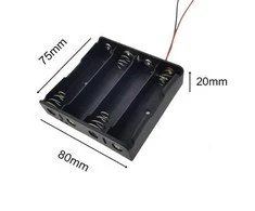 Oem Akumuliatoriaus laikiklis 4x18650 3.7V Li-Ion - laikiklis akumuliatoriams (elementams) su laidais