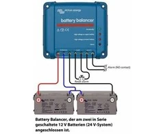 Akumuliatorių balansuoklis 2x12V akumuliatoriams sujungtiems nuosekliai arba lygiagrečiai Victron Energy