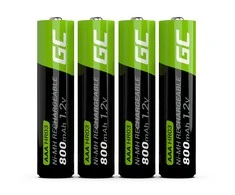 Green Cell Akumuliatorius Žalias Cell HR03 Ni-MH AAA 800mAh - 4vnt