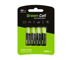 Green Cell Akumuliatorius Žalias Cell HR6 Ni-MH AA 2000mAh - 4vnt