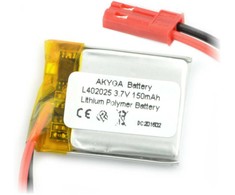 Akumuliatorius Li-Pol Akyga 150mAh 1S 3.7V