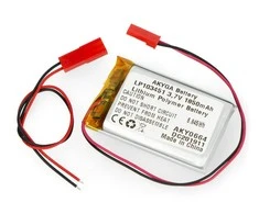 Akyga 1850mAh 1S 3.7V Li-Pol akumuliatorius - 51x34x10mm