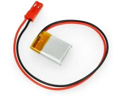 Akyga Li-Pol akumuliatorius 70mAh 1S 3.7V - JST-BEC jungtis + lizdas - 20x15x4mm