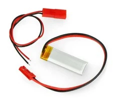 Akyga Li-Pol elementas 120mAh 1S 3.7V - JST-BEC jungtis + lizdas - 35x12x4mm