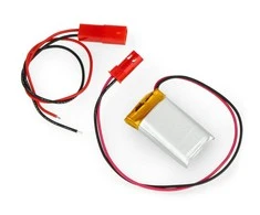 Akyga Li-Pol elementas 250mAh 1S 3.7V - JST-BEC jungtis + lizdas - 30x17x6mm