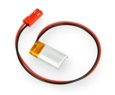 Akyga Li-Pol elementas 40mAh 1S 3.7V - JST-BEC jungtis + lizdas - 20x10x3mm