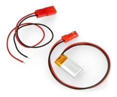 Akyga Li-Pol elementas 40mAh 1S 3.7V - JST-BEC jungtis + lizdas - 20x10x3mm