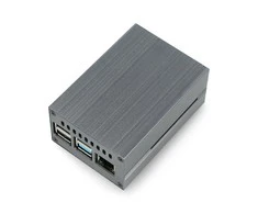 Oem Aliumininis dėklas, skirtas Raspberry Pi 4B su ventiliatoriumi - pilkas