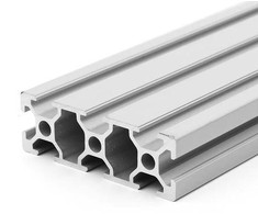 Grąžtas Oem Aliuminio profilis V-SLOT 2060 - 1000mm ilgis sidabrinis
