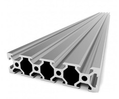 Grąžtas Aliuminio profilis V-SLOT 2080 - 1000mm ilgis sidabrinis