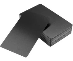 Oem Aliuminio vizitinė kortelė graviravimui - juoda - 54x86mm -