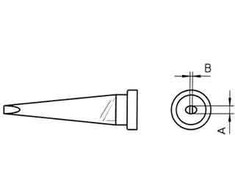 Antgalis 0.4x1.2mm LT-K WSP80 lituokliui, Weller
