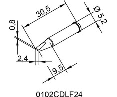 Antgalis ERSADUR, 2.4mm/0.094in, lituokliui ERSA
