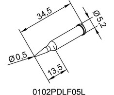Antgalis ERSADUR, pailgintas 0.5mm/0.020in, lituokliui ERSA
