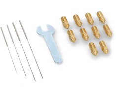 Antgalių rinkinys 0.2mm/0.4mm/0.6mm/0.8mm, skirtas Elegoo Neptune 4/4 Pro 3D spausdintuvams - žalvarinis