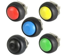 Oem Antivandalinis Mygtukinis Jungiklis 12mm 2A 48VDC - Raudonas