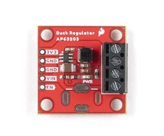 AP63203 - step-down Buck įtampos reguliatorius su varžtine jungtimi - 3.3V 2A - SparkFun COM-18356