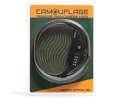 Apsaugos nuo vagystės kameros spąstų užraktas – Camouflage Premium Trailcamera Lock – WildcameraXL