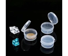 Oem Apvali plastikinė dėžutė 27x14mm - uždaras konteineris