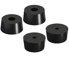 Oem Apvalios guminės kojelės - 20x16x10.5mm - juodos - baldams - 4 vnt