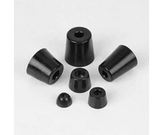 Oem Apvalios guminės kojelės - 28x22x15mm - juodos - baldams - 4 vnt