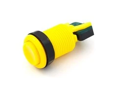 Oem Arcade Concave Button 3.5cm - geltonas