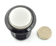 Oem Arcade Push Button 3.3cm - baltas su pašvietimu