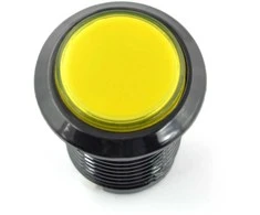 Oem Arcade Push Button 3.3cm - geltonas su pašvietimu