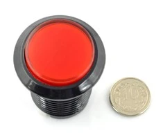 Oem Arcade Push Button 3.3cm - raudonas su pašvietimu